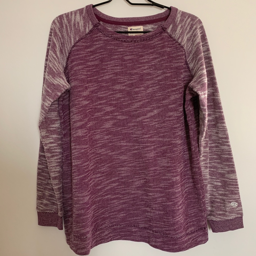 🌈Champion • Purple Vintage Space dye Crewneck